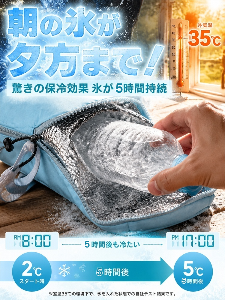 軽量・便利な斜め掛け保温ペットボトルバッグ