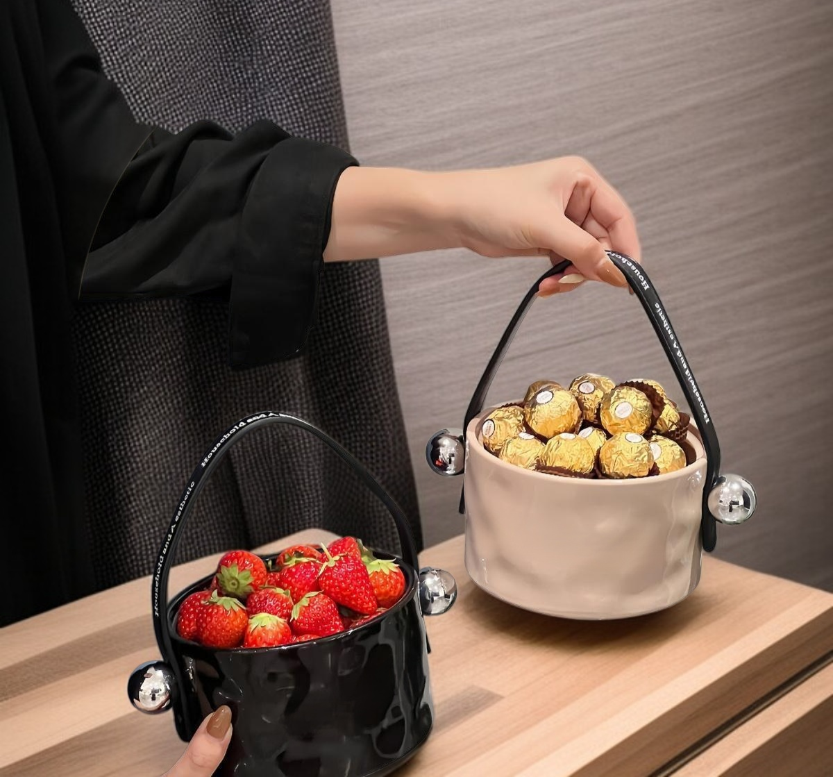 분리형 간식 접시 디테일 사진