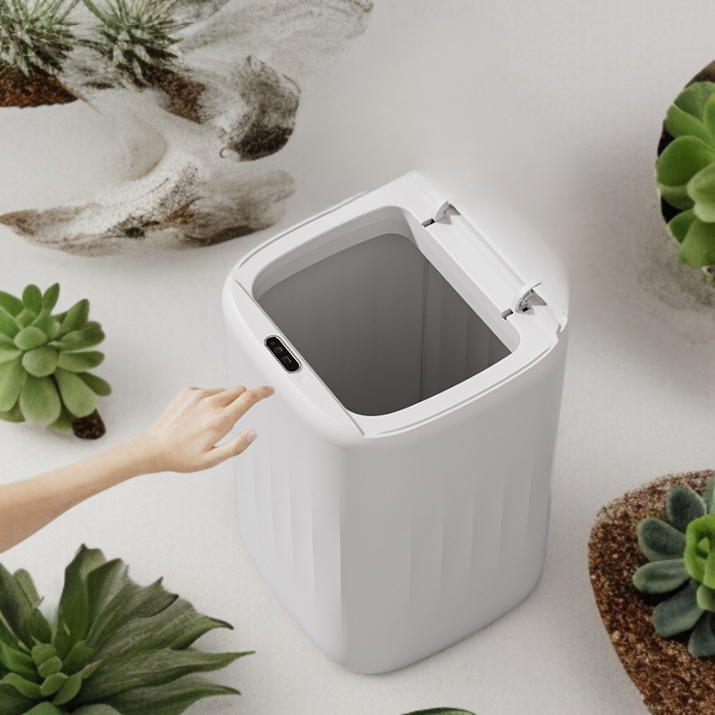 거실 휴지통 전자동 충전 감지 비접촉 휴지통 화장실 발차기 휴지통