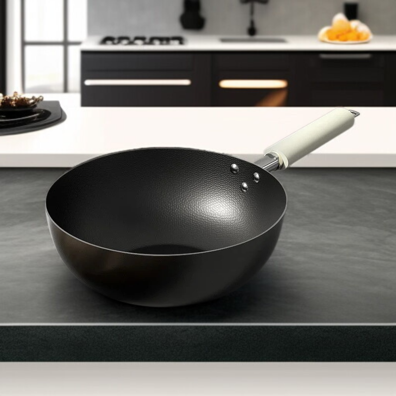 Sartén de hierro fundido sin recubrimiento para freír, hogar