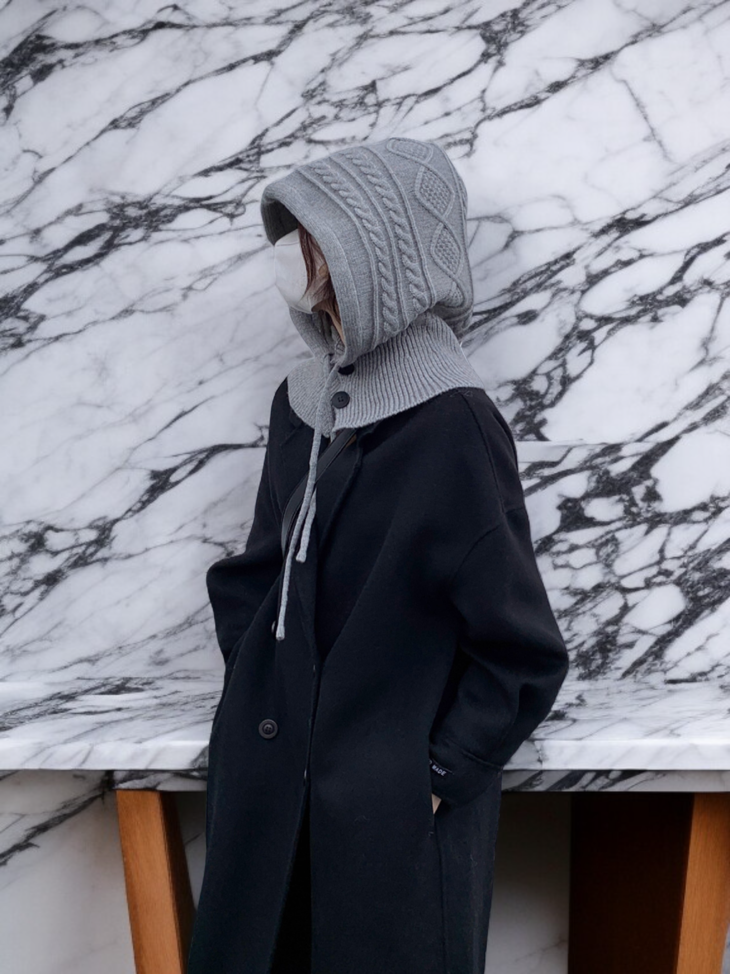 時尚百搭防風帽子側面照