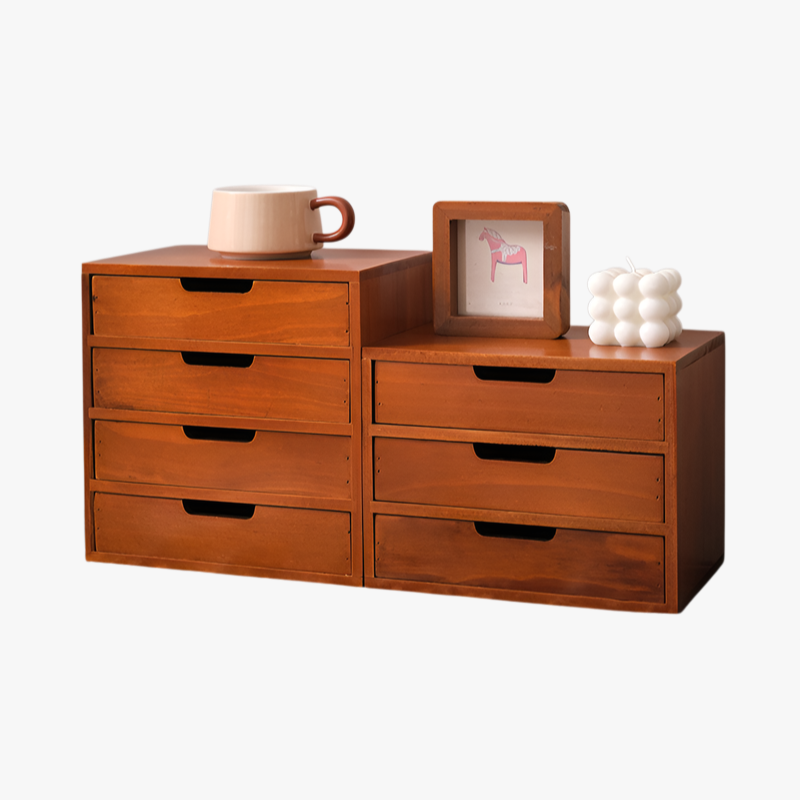 탁상 사물함 다단 수납 서랍형 사물함 잡동사니 수납장 우드 화장품 사물함 사물함 다용도 스몰 키높이 선반
