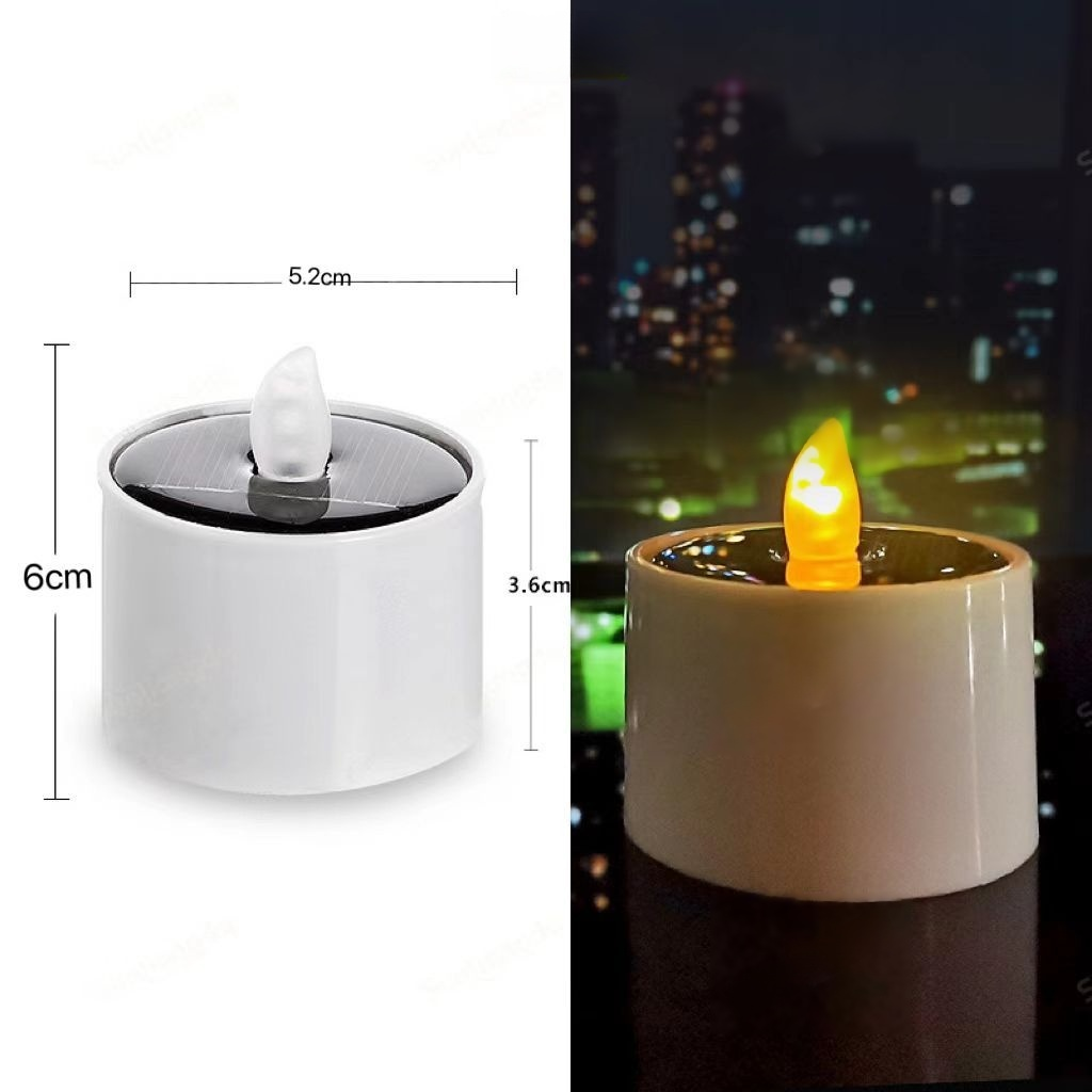 Solar Desktop Night Light Decorative Candle Lamp Atmosphere Light