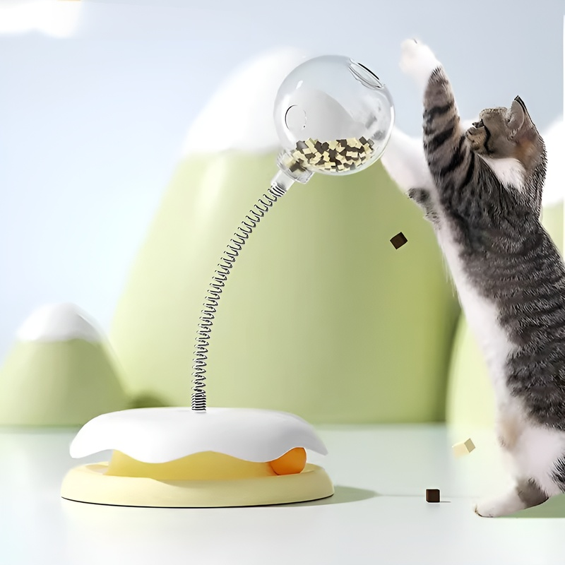 고양이 오뚜기 낚싯대 장난감 지능 회전판 간식볼 혼자 노는 용품
