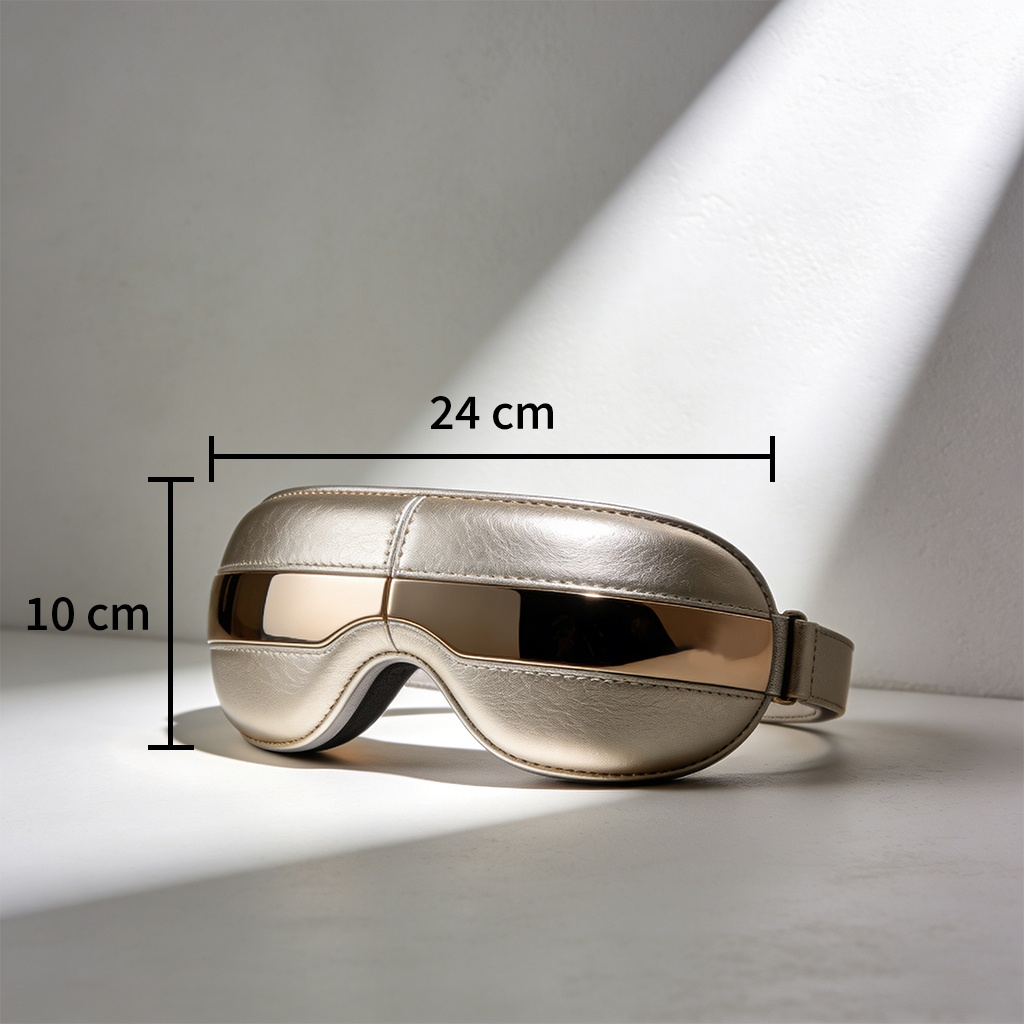 Masajeador ocular aliviando la fatiga y el estrés visual