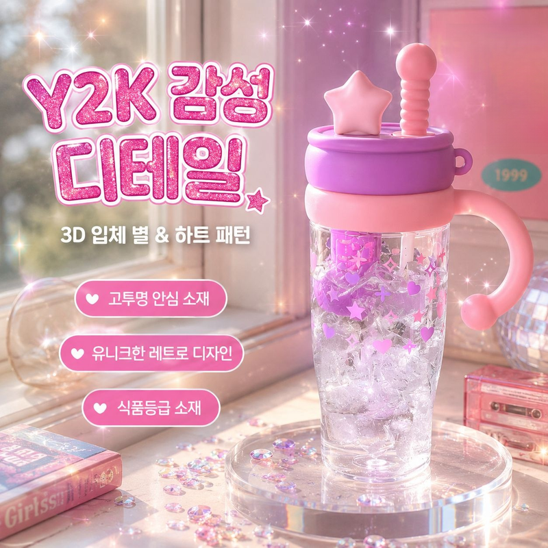 여름 여성용 대용량 물컵, 사무실에 적합