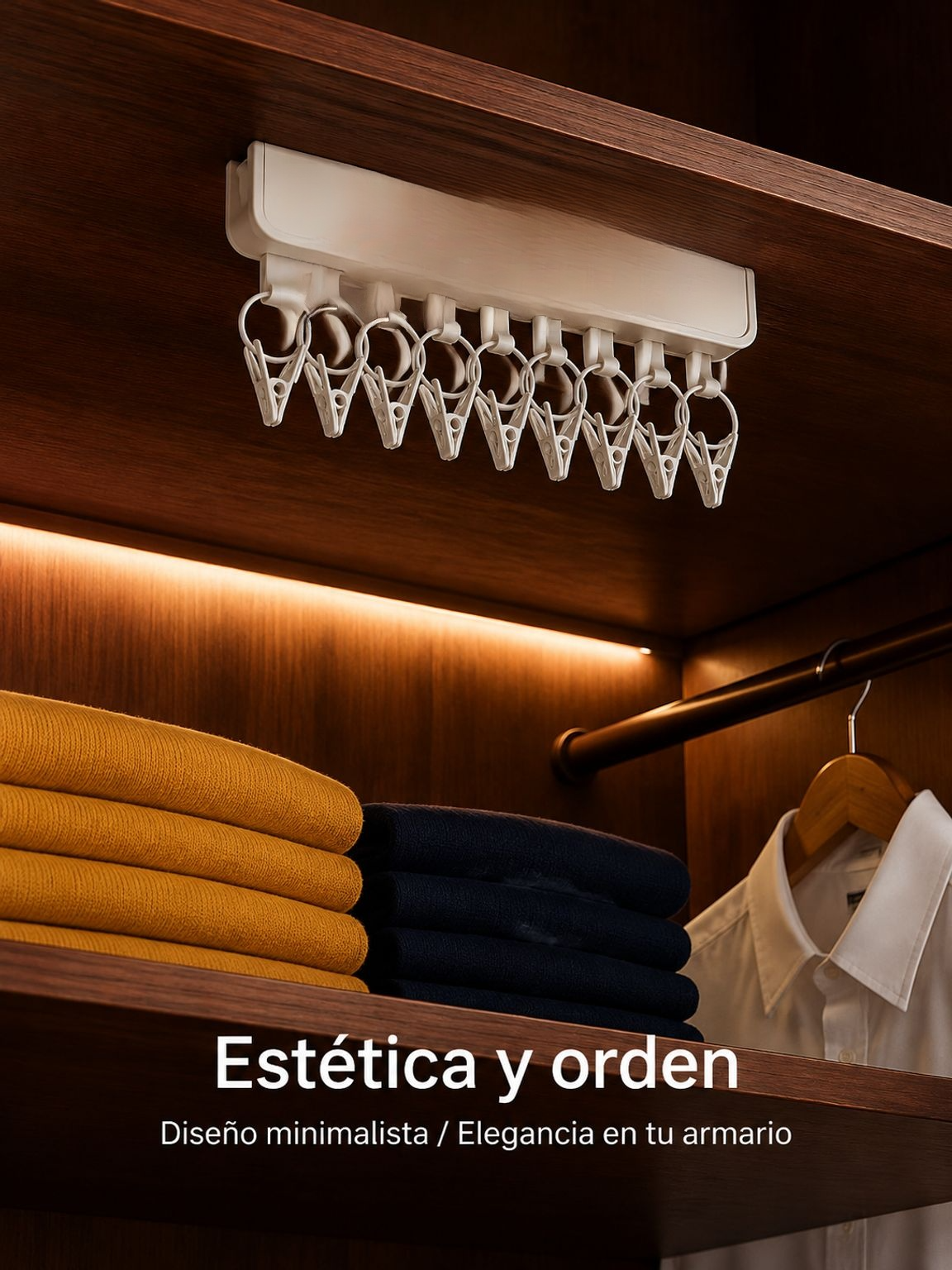 Tendedero autoadhesivo ideal para departamentos pequeños