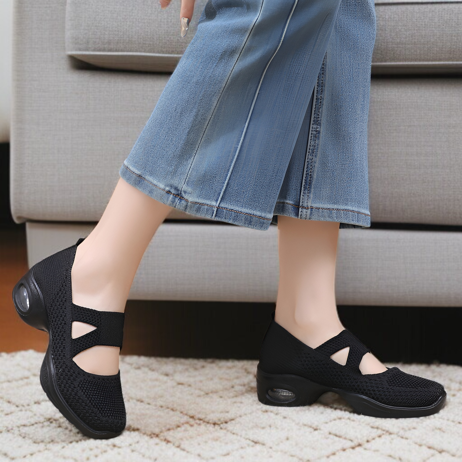 通気性のあるダンスシューズ、女性用カジュアルシューズ、ワークシューズ、ソフトソールエアクッションシューズ、マザーシューズ、古い北京布靴、女性用スクエアダンスシューズ