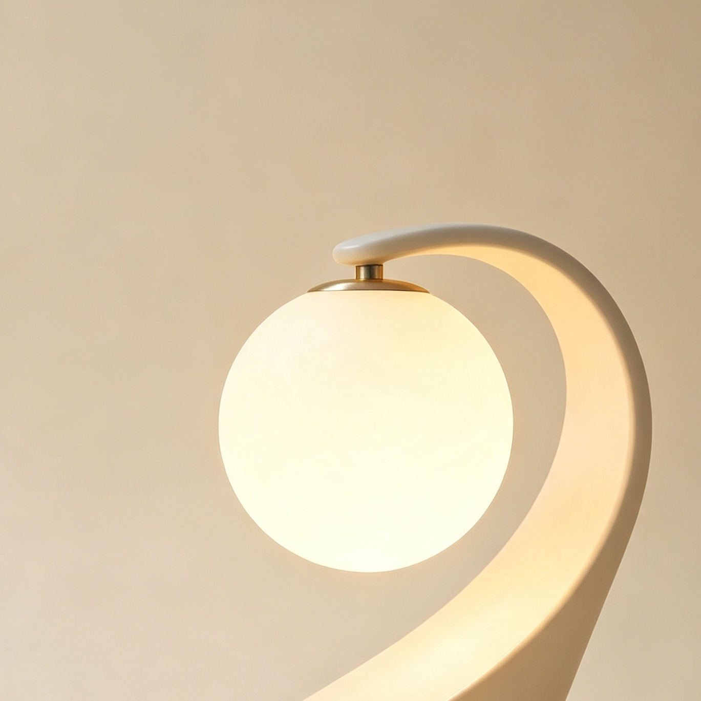 C-shaped crescent bedside lamps (3 pieces)