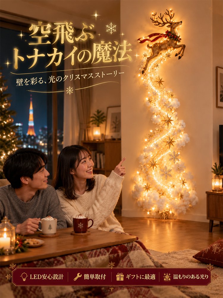【聖夜を彩る幻想的な光！】 クリスマスウォールライト