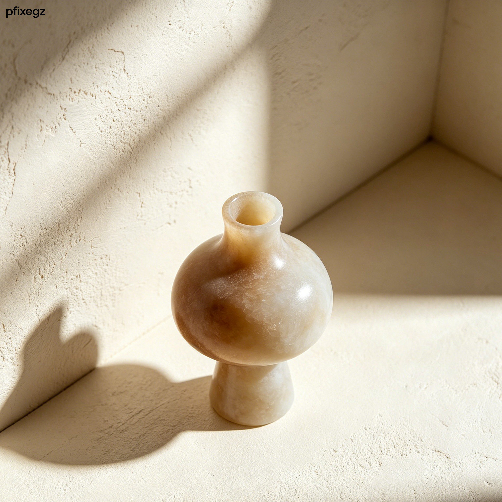 圓潤造型石質花瓶（2個）