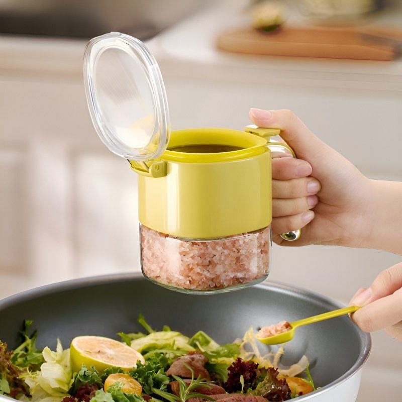 방습 밀폐 대용량 조미료통 누름식 조미료 케이스