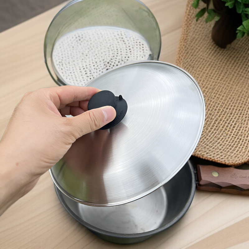 ユニバーサルポット蓋ハンドルトップビーズアンチヤケドハンドル強力なシリコン吸盤携帯電話ホルダー屋外アルミランチボックス蓋ハンドル