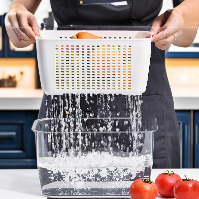 냉장고 배수 바스켓 가정용 수납박스 야채실 분할 바스켓