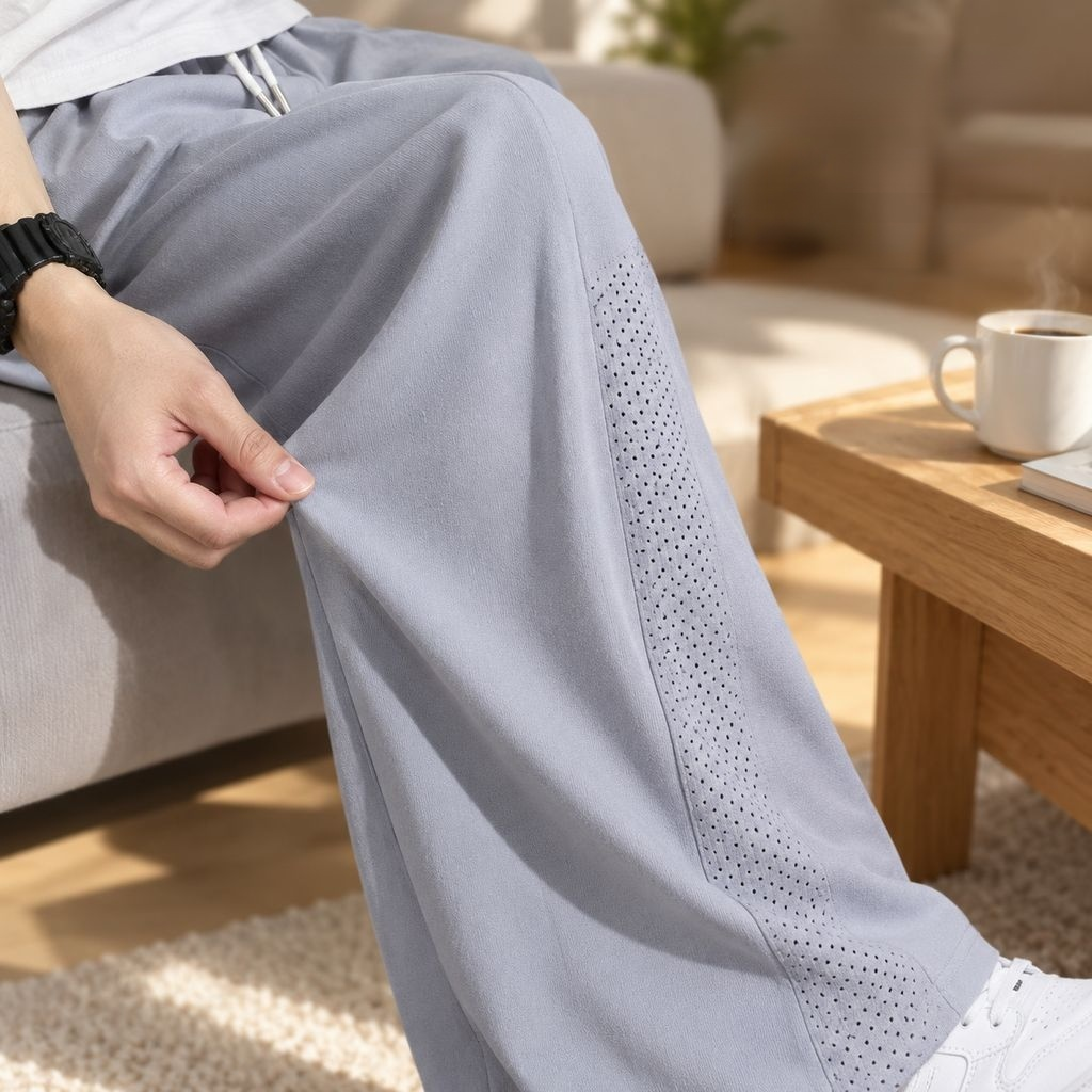 Pantalones casuales rectos de ajuste holgado