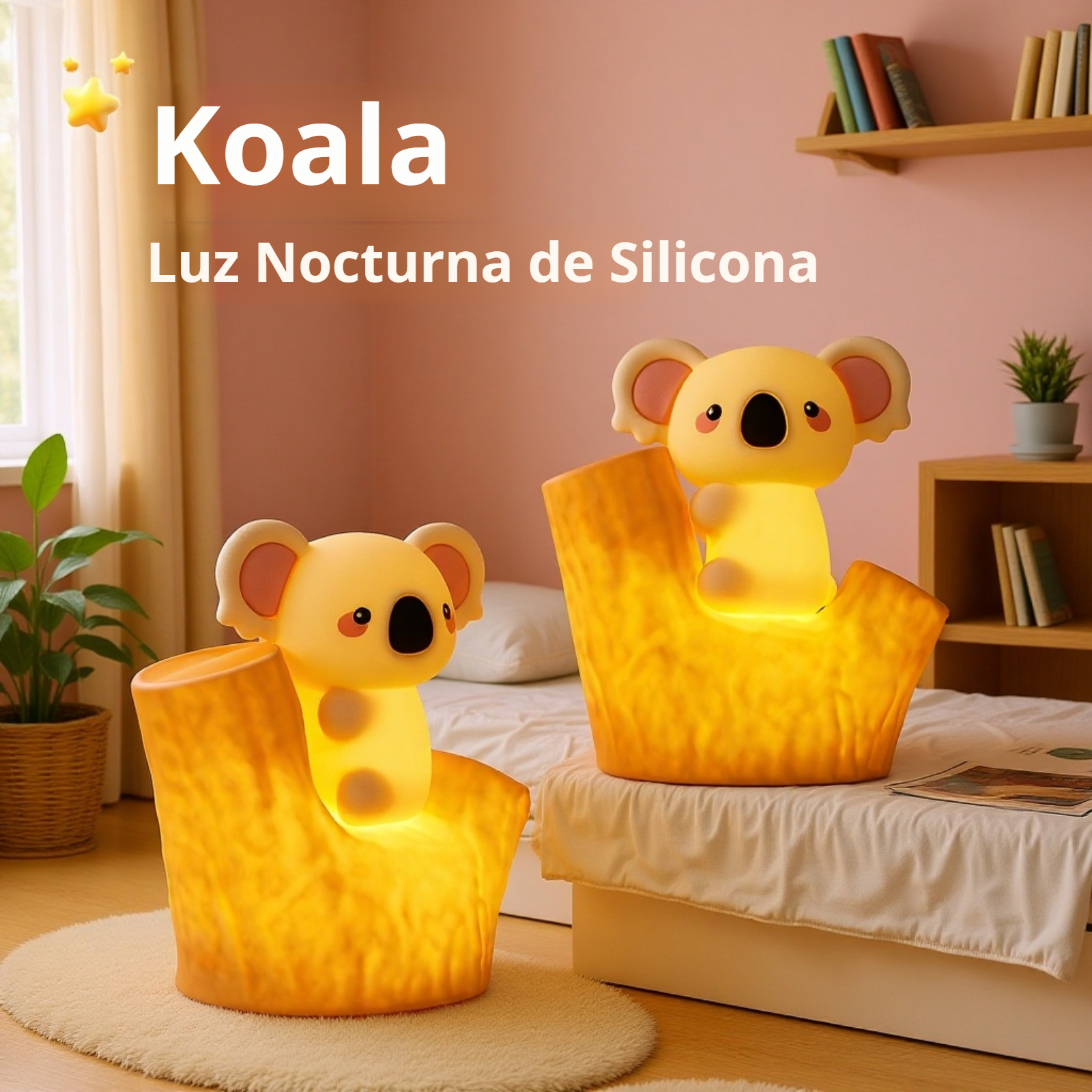 Lámpara táctil Koala con carga USB