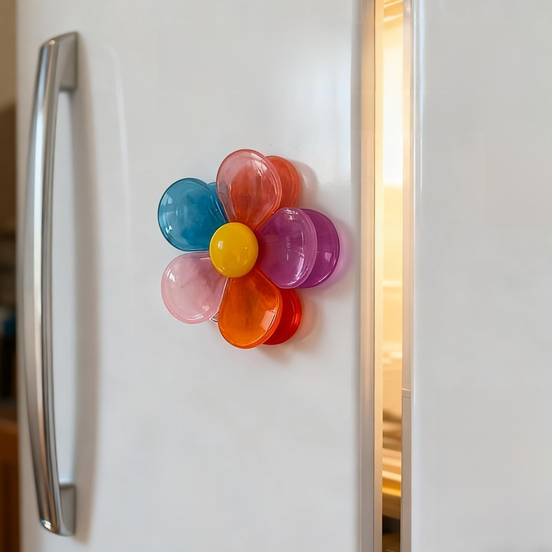 Magnetic flower refrigerator magnets