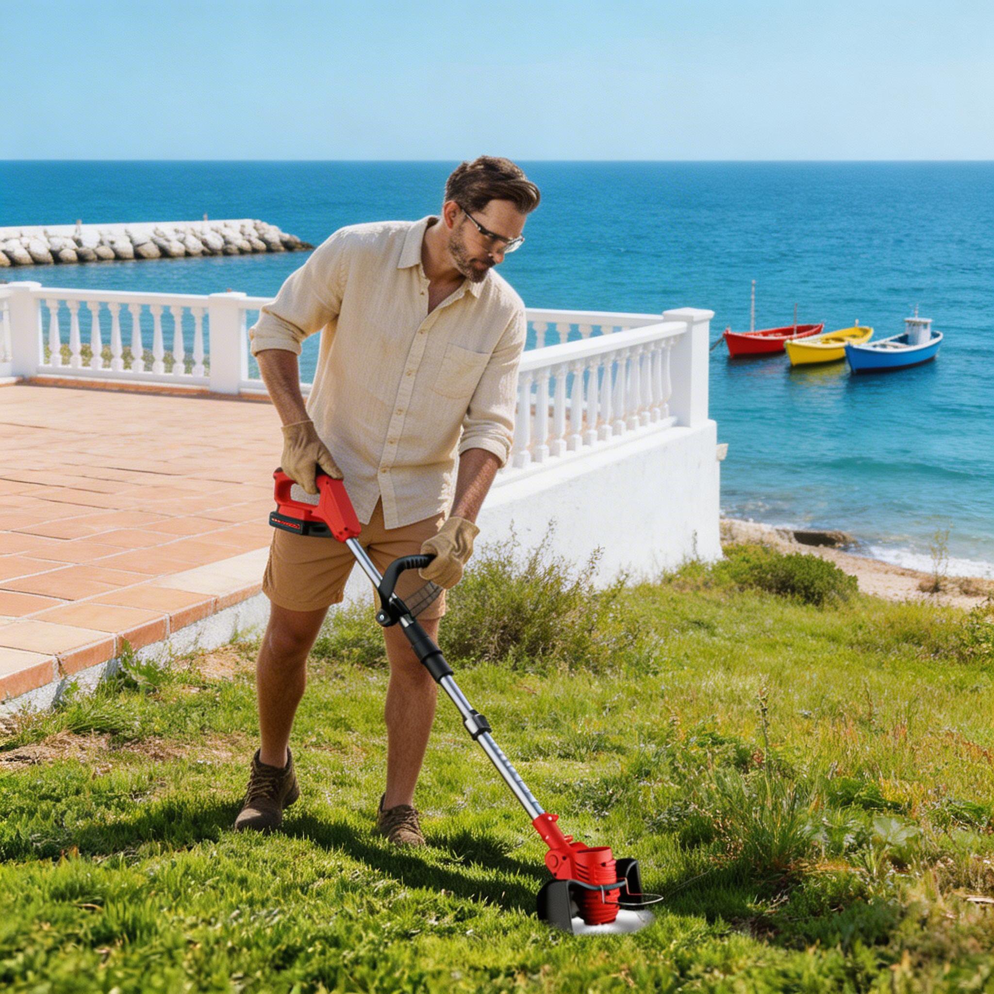 Desbrozadora agrícola de batería de litio, alta potencia y portátil, larga autonomía