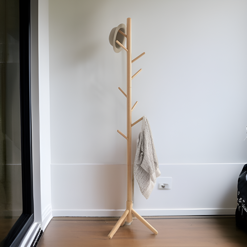 Simple Wooden Iron Clothes Stand