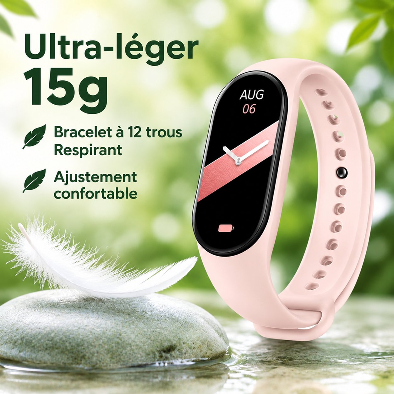 Smartband M9 Étanche, Surveillance de l'Oxygène Sanguin, du Rythme Cardiaque et du Sommeil