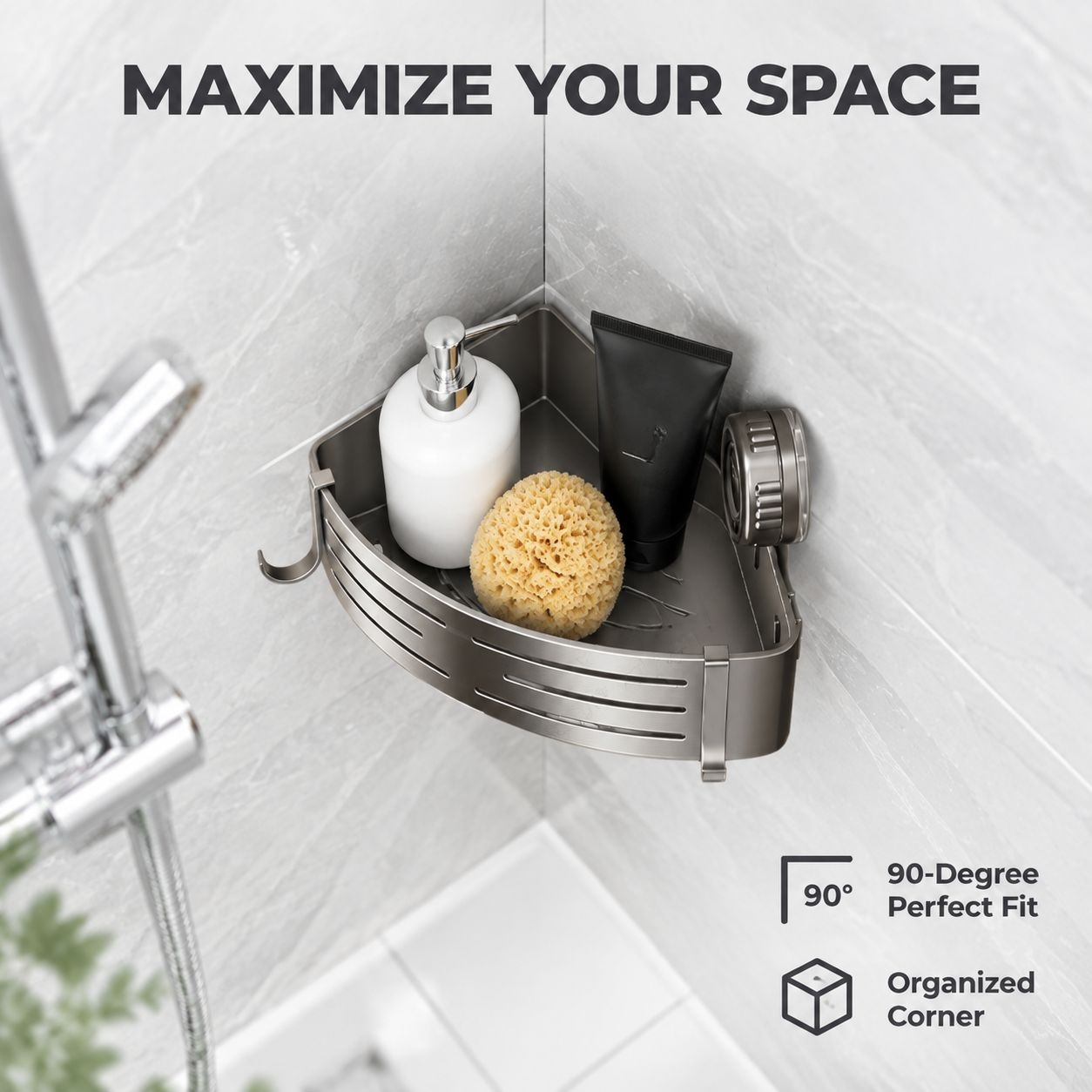 Powerful Suction Cup Triangle Storage Rack