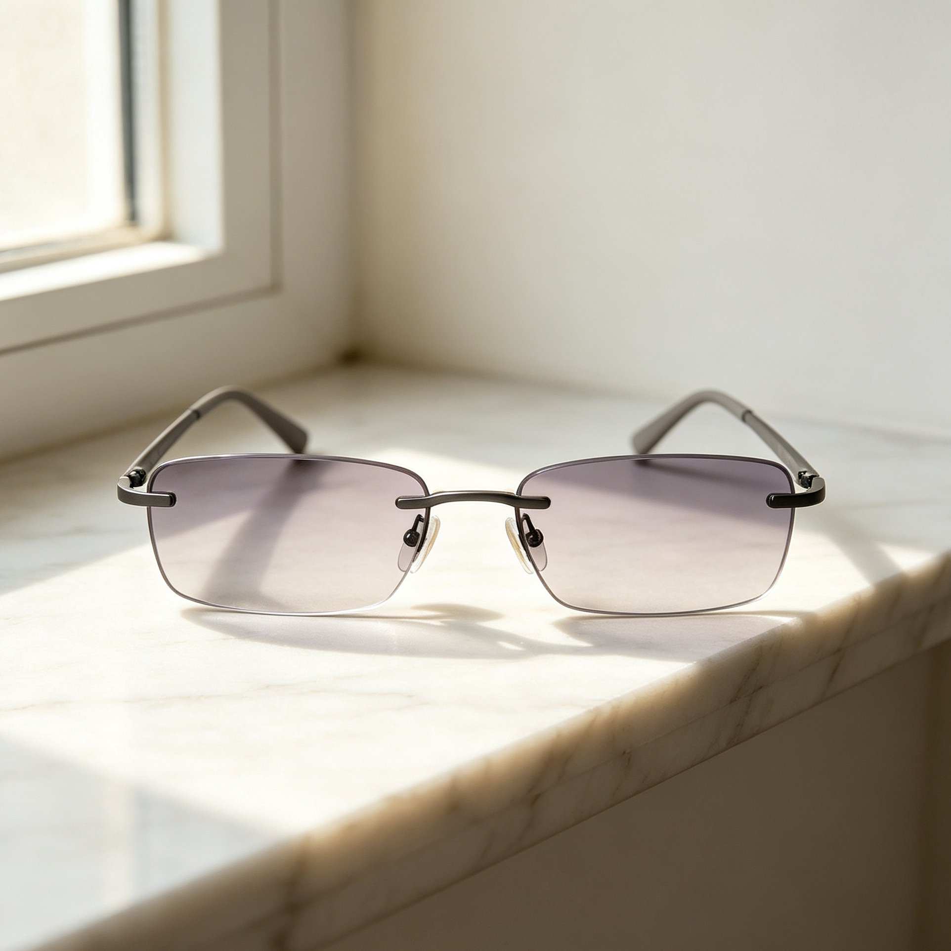 UV protection reading eyewear with thin frames
