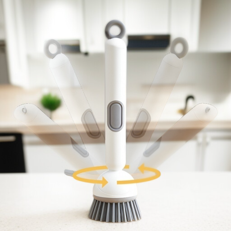 주방 액체 냄비 브러쉬 긴 손잡이 회전 브러쉬 집안 청소 브러쉬 와이어 볼 대체품