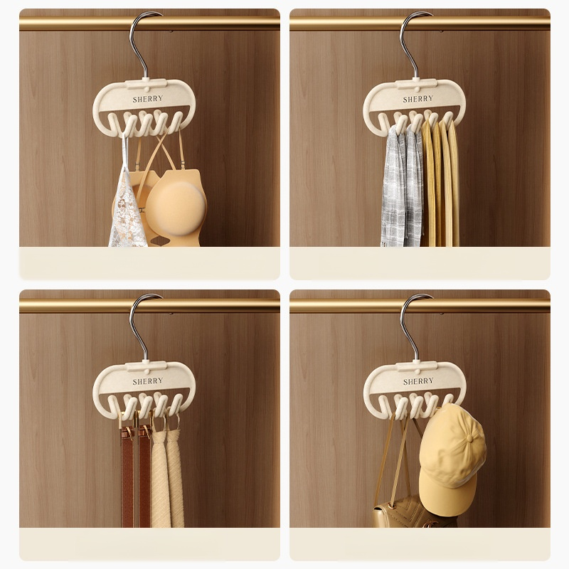 ミニ衣類ハンガー多機能収納ラック