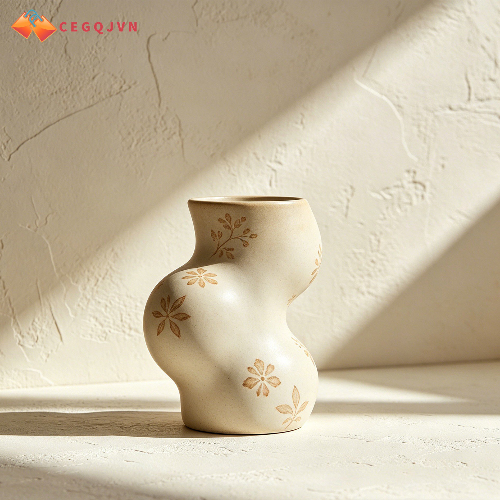 Irregularly shaped vase with modern artistic design