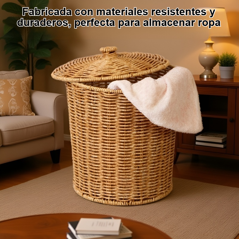 Cesta de almacenamiento de imitación ratán