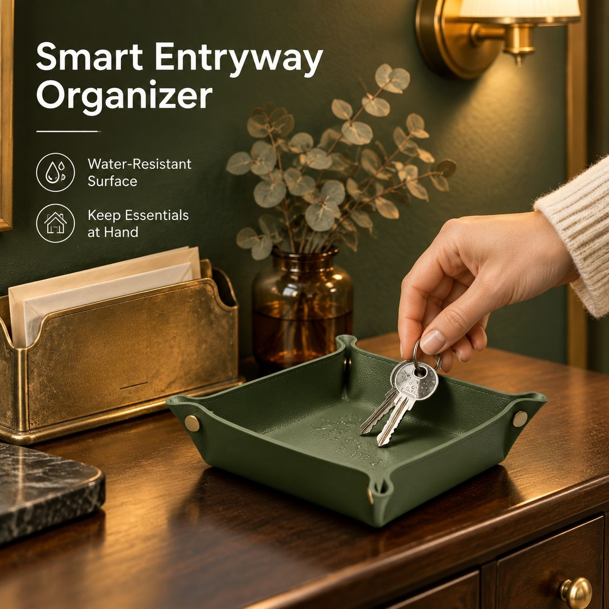 Square PU Leather Storage Box