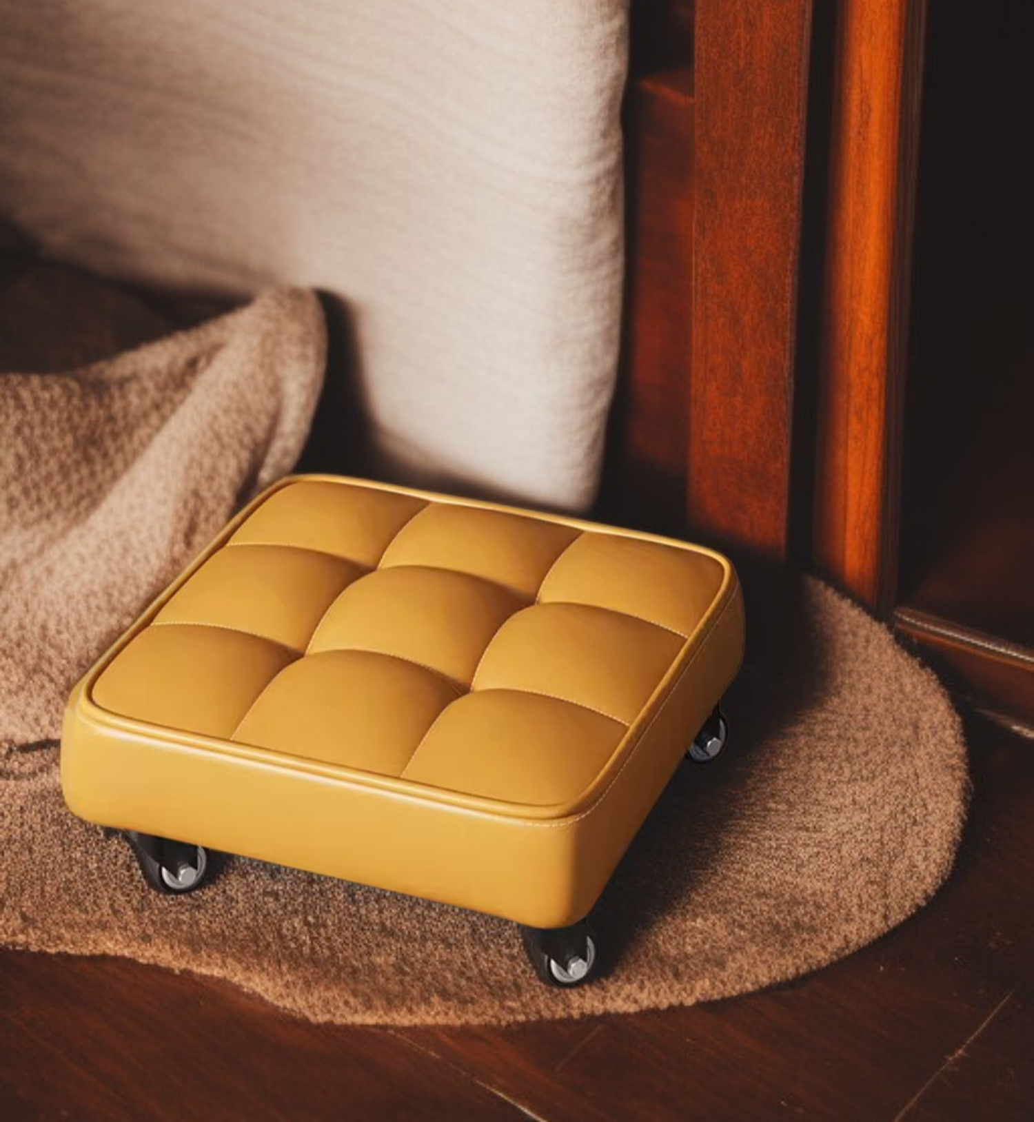 Taburete práctico para renovar juntas de azulejos