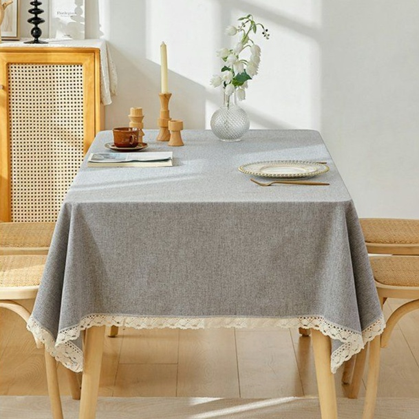 防水棉麻桌布 長款家用桌巾 不可水洗