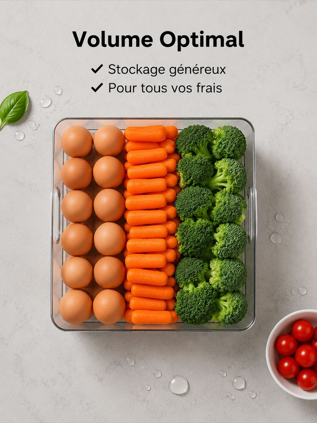 Organisateur multifonction pour réfrigérateur, boîte de rangement pour œufs, fruits et légumes