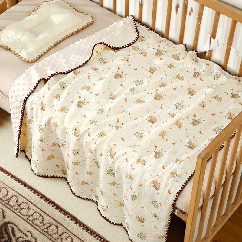 純棉嬰兒蓋毯細緻車縫品質