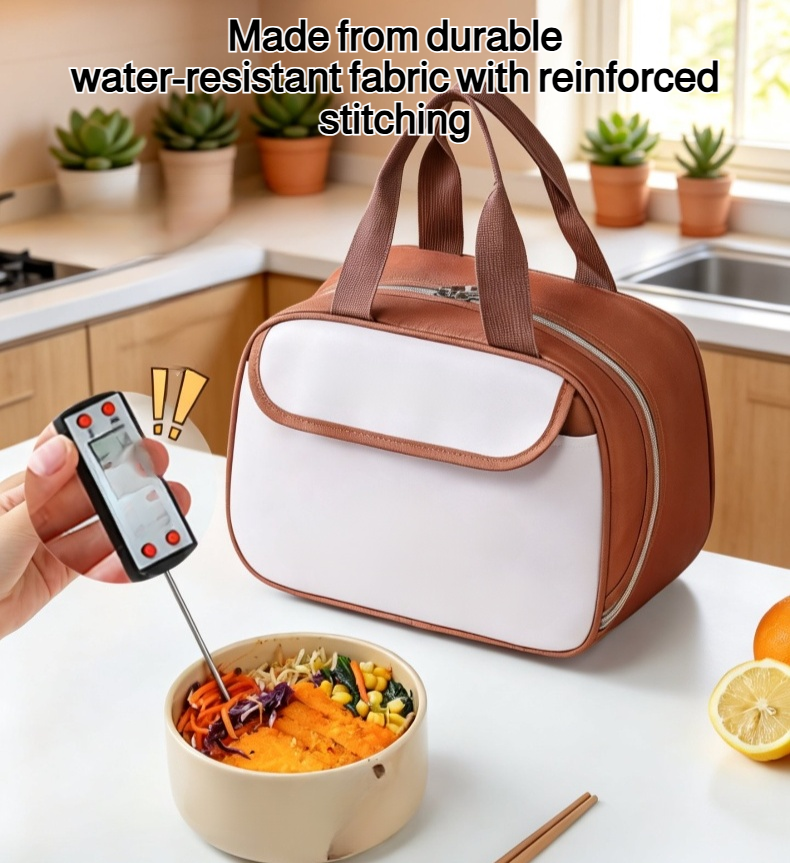High-quality insulated lunch bag front view
