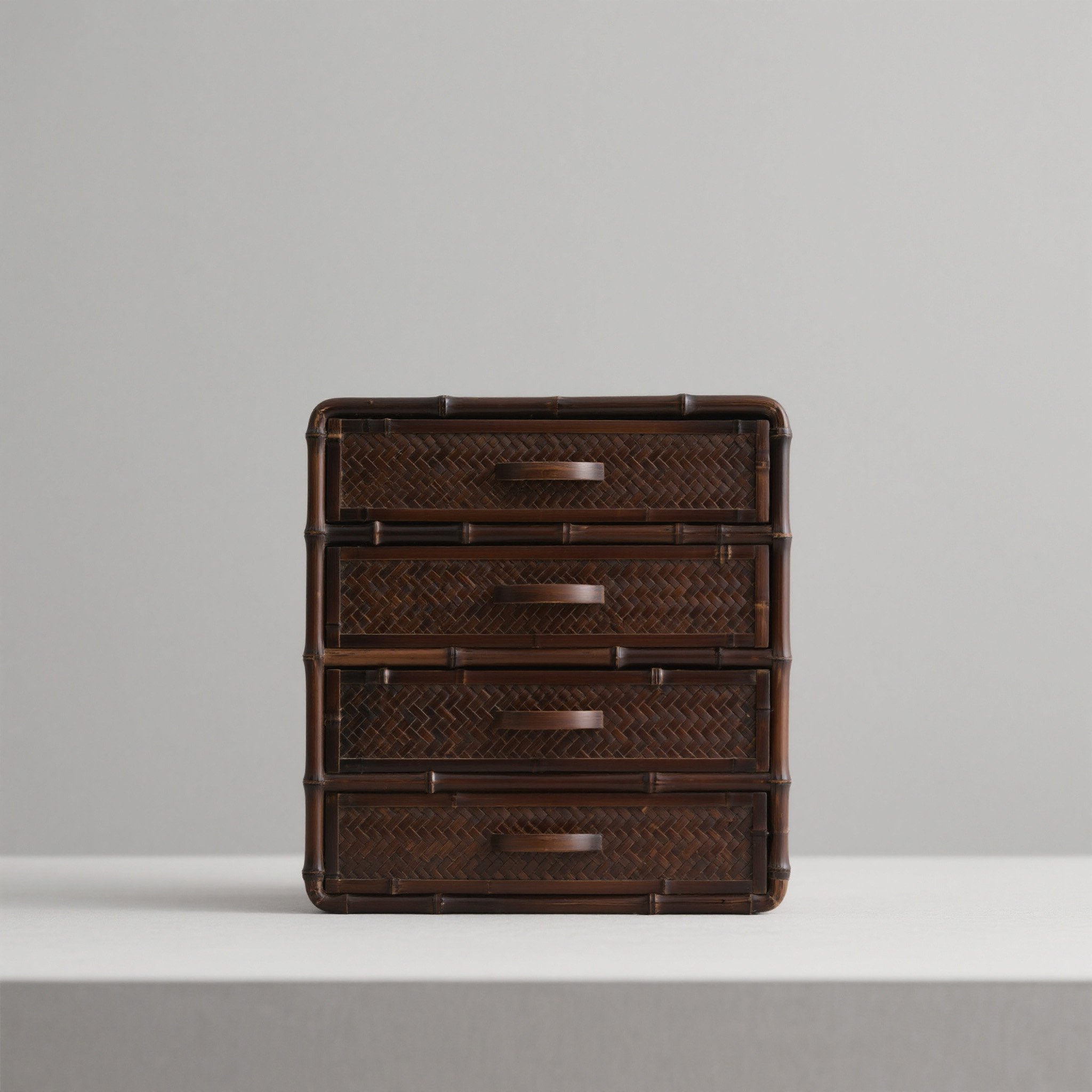  ตู้เก็บของสไตล์ย้อนยุคทำจากไม้ไผ่