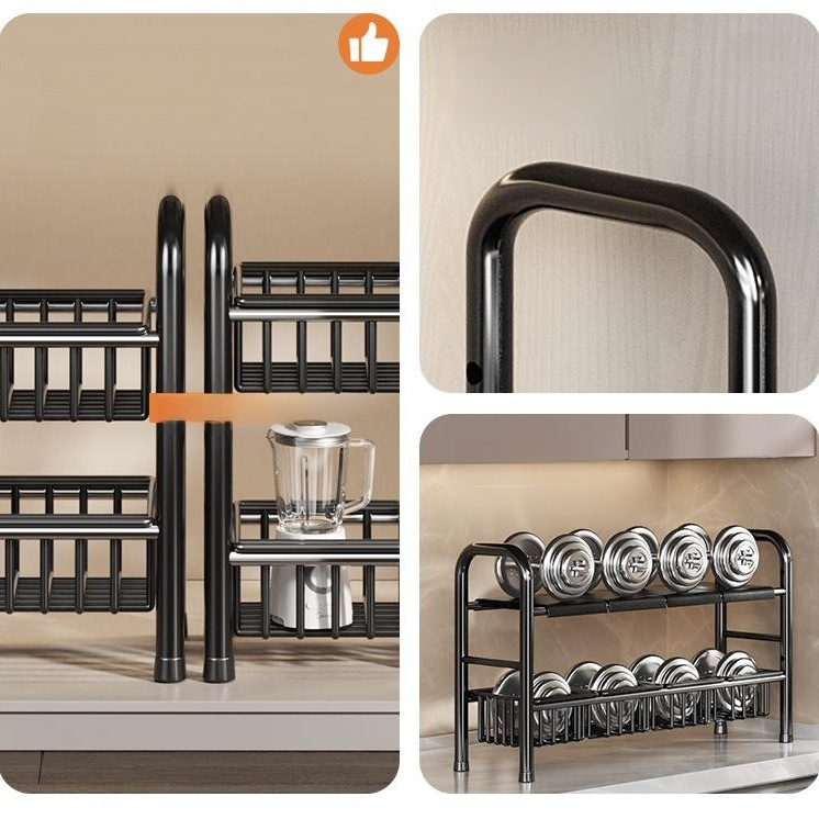廚房櫥櫃伸縮多功能收納置物架碗碟鍋具架