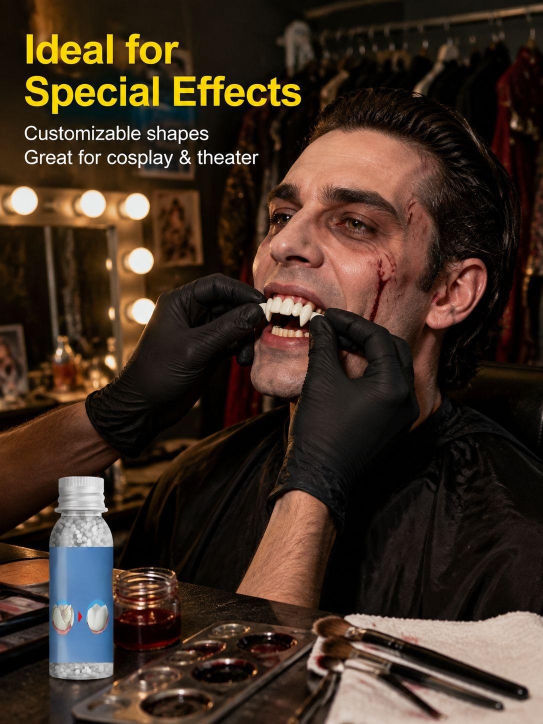 Step-by-step instructions for EELHOE denture repair glue