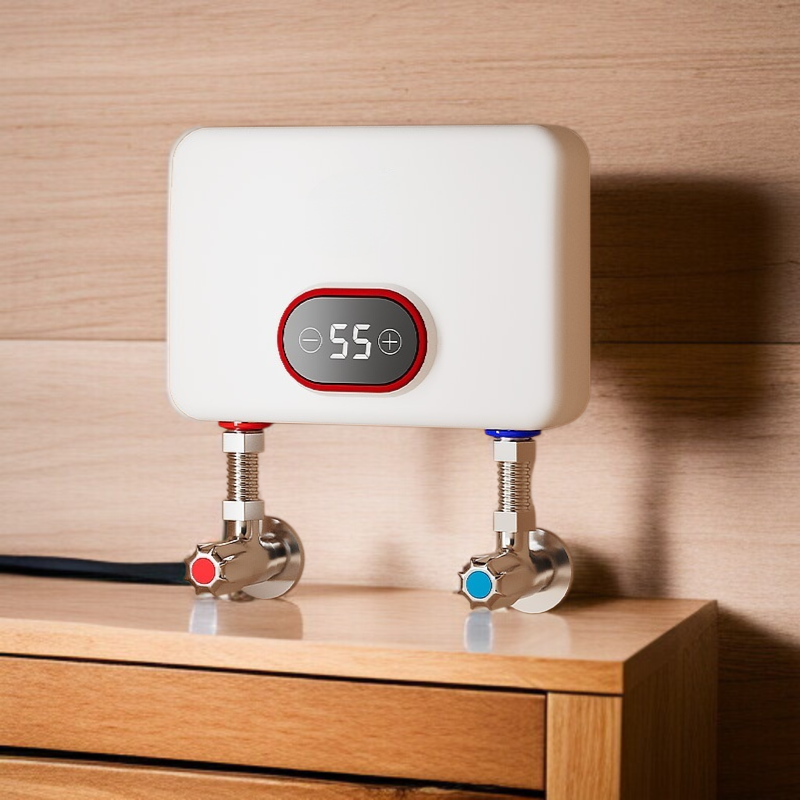 Termotanque eléctrico sin depósito para cocina, calentamiento rápido, diseño compacto