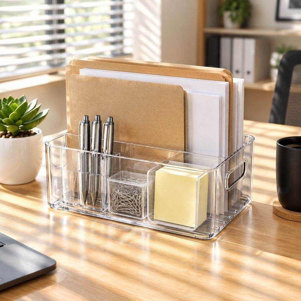 Organizador acrílico para libros y documentos