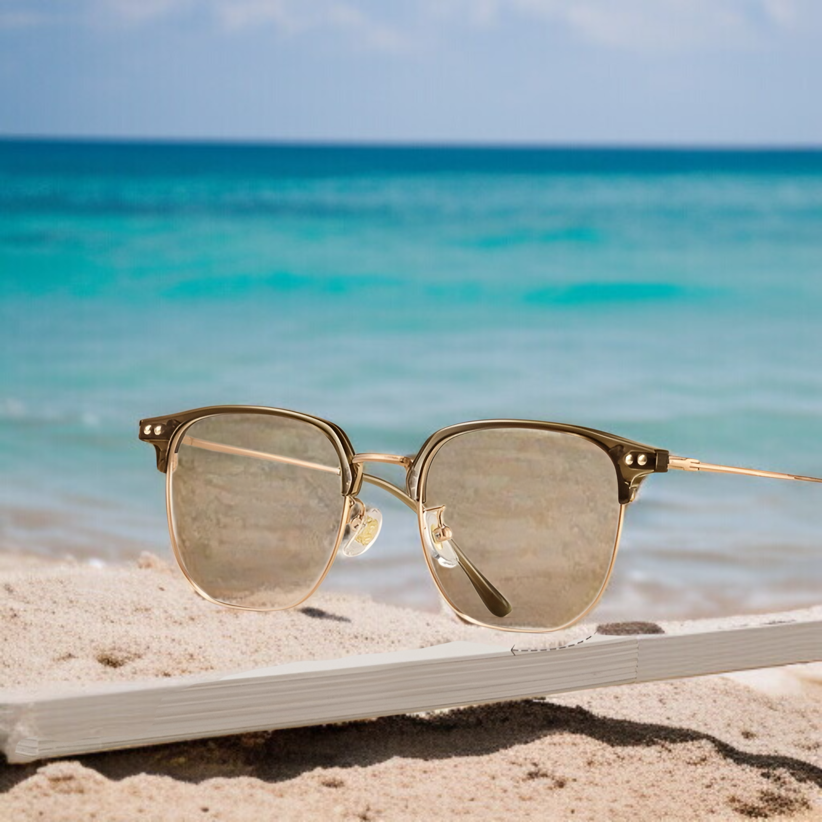 丹陽 純チタン ブルーライトカット メガネ 無地 レディース メガネ ファッション ハーフフレーム 眼鏡 ファッションアイテム