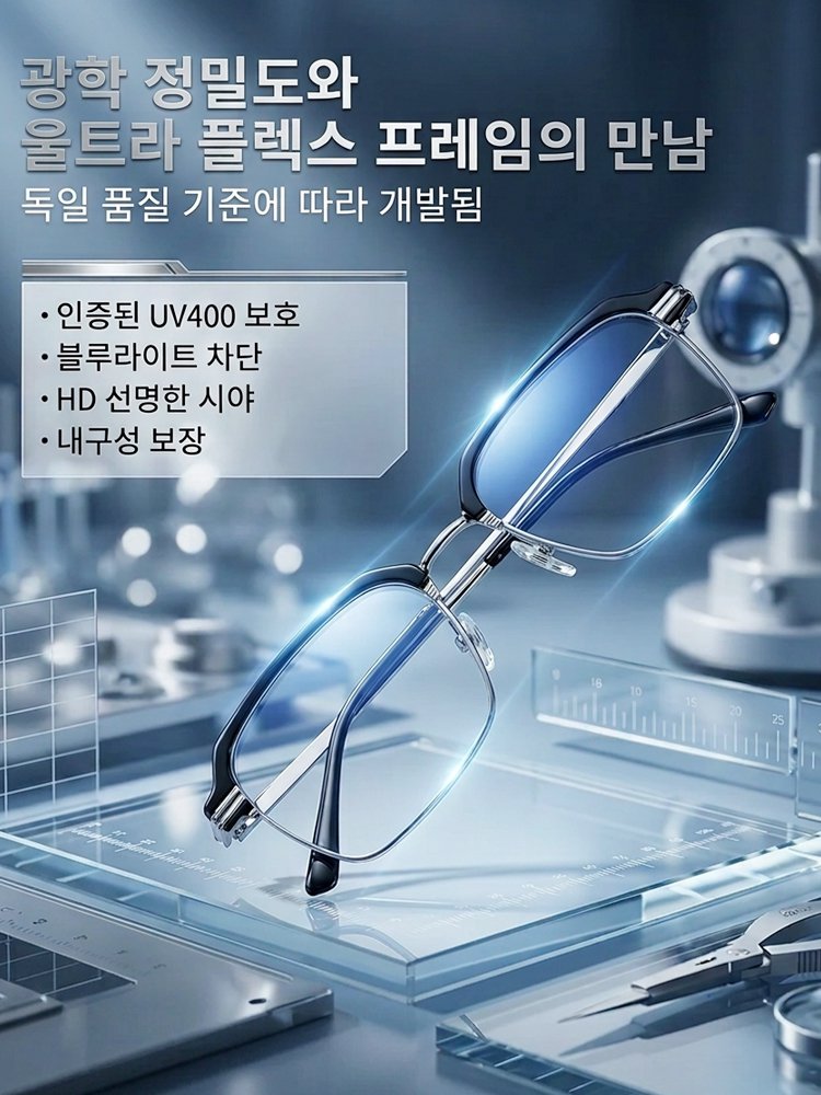 자동 초점 광감 변색 블루라이트 차단 노안 안경