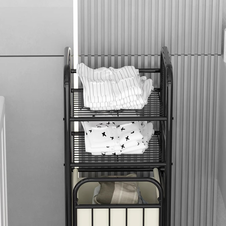 髒衣籃髒衣簍收納層架拼接鐵藝衛生間洗衣架多功能置物架架子