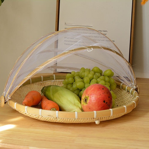 メッシュ付き竹かご