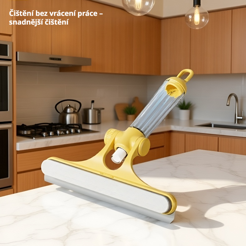 Multifunkční stěrka na sklo se sprejem, 3 v 1