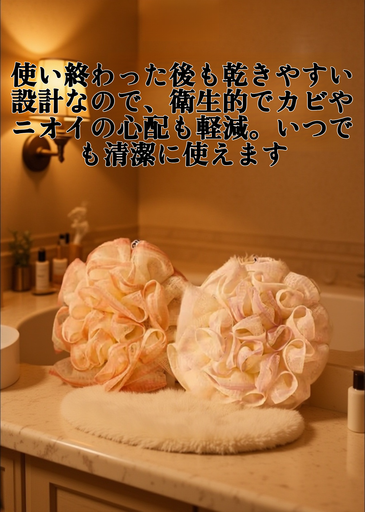 2 in 1 ソープバススポンジのパッケージ画像