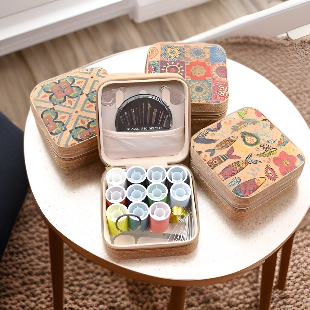 便攜式復古縫紉工具箱 家庭縫紉用品收納套裝