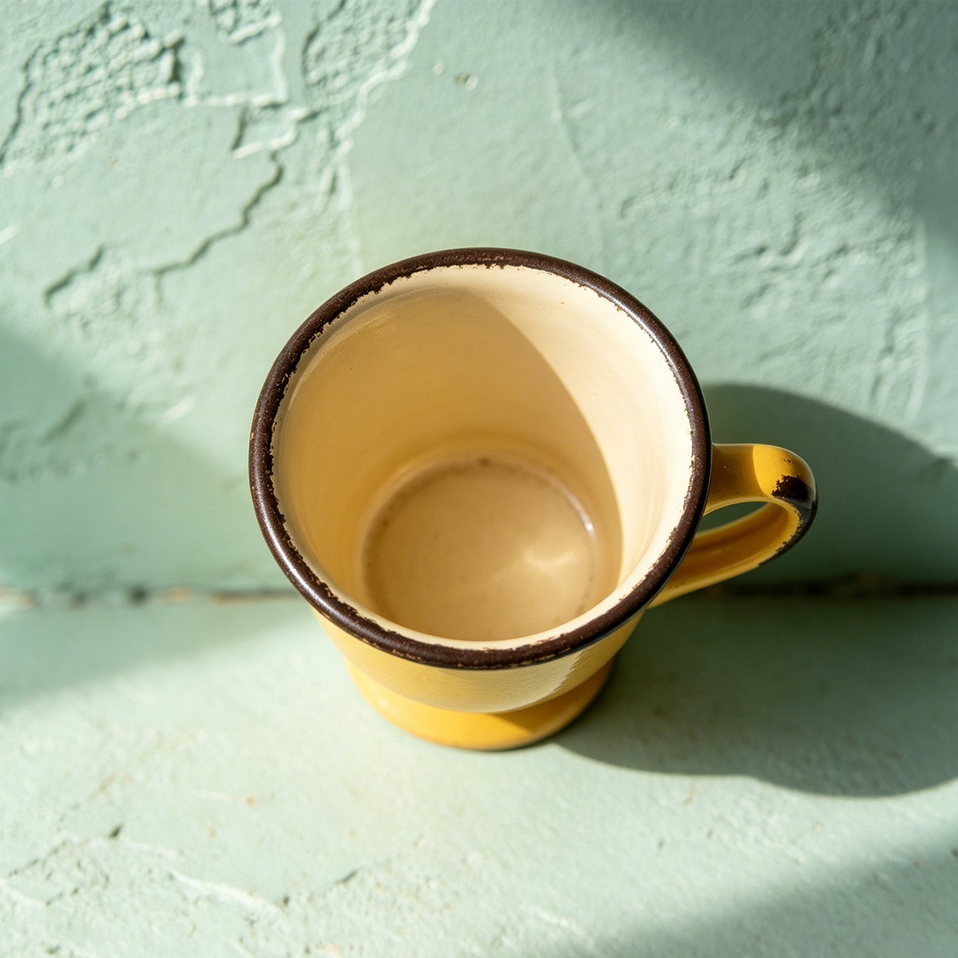 Vintage Enamel Mini Coffee Cups (Set of 2)