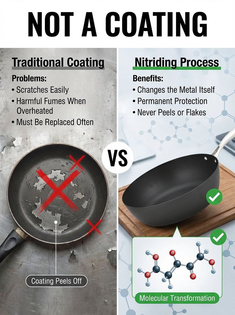 [Reusable for 30 years]Ultimate Rust-Resistant Carbon Steel Wok